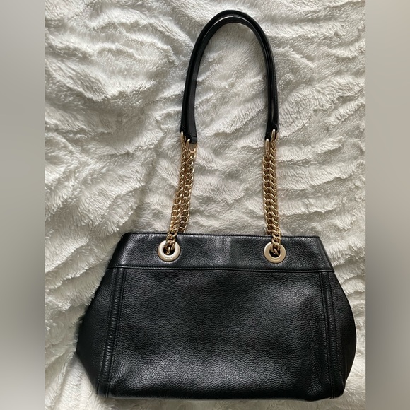 Coach Leather Brook Chain Carryall Bag (Black leather) - Picture 6 of 8